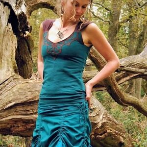 Teal and Brown Women's Tank Top